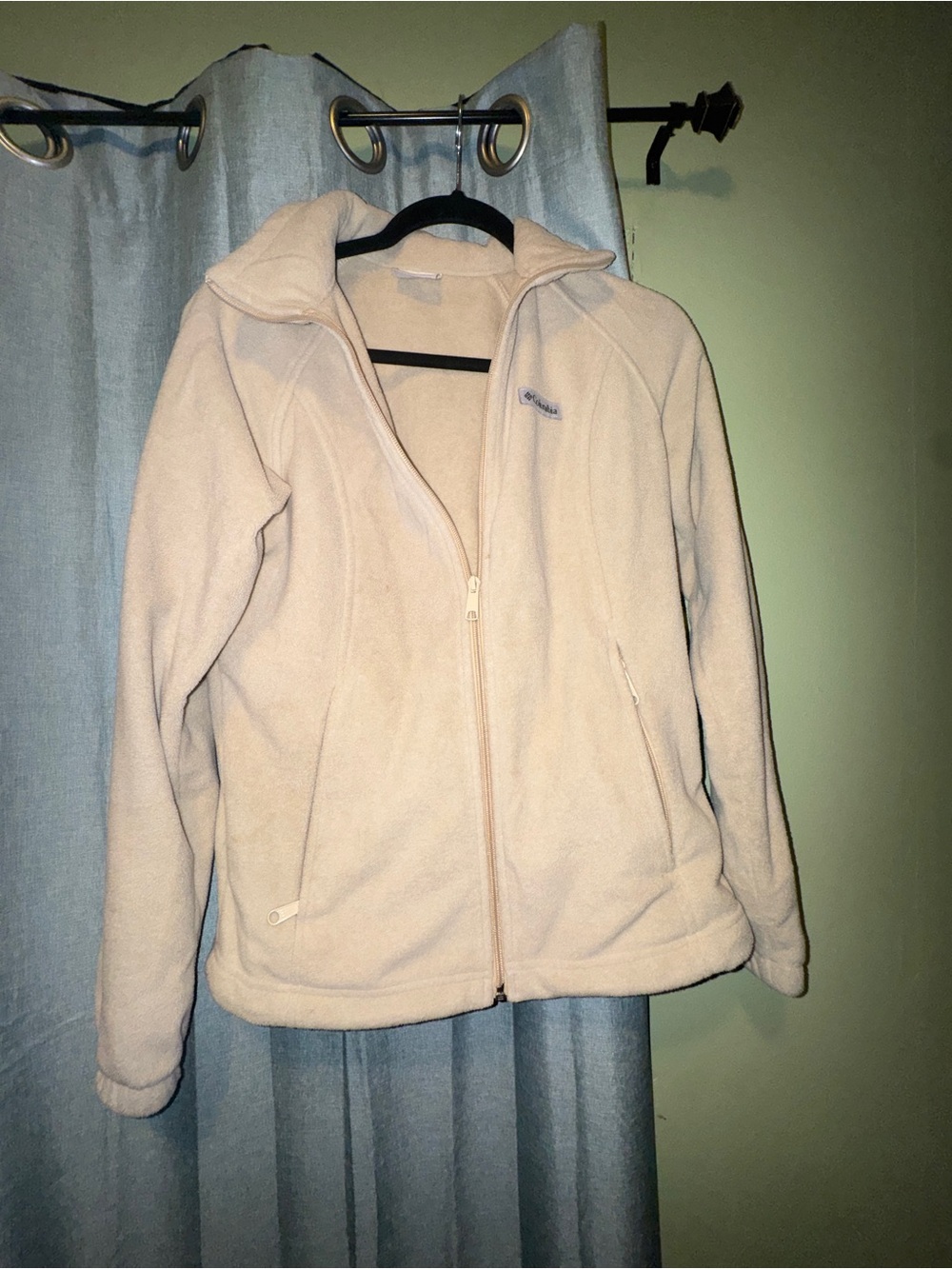 Columbia Cream Fleece Zip Jacket